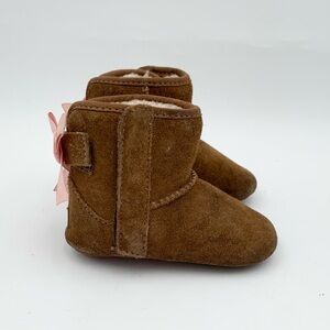 Ugg brown suede soft sole winter boots baby size 2-3